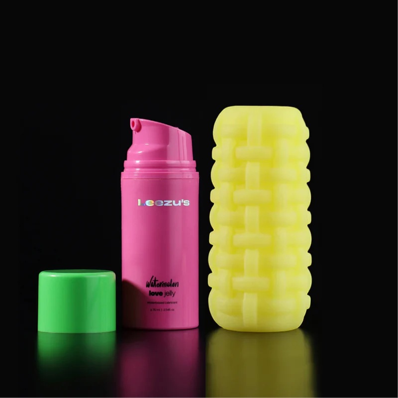 VibeMate Textured Silicone Sleeve Set with Watermelon Love Jelly